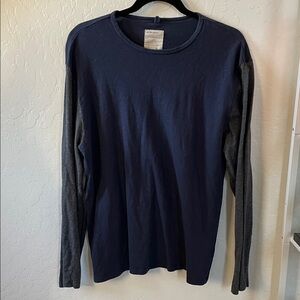 Life After Denim Navy and Charcoal Long Sleeve Tee